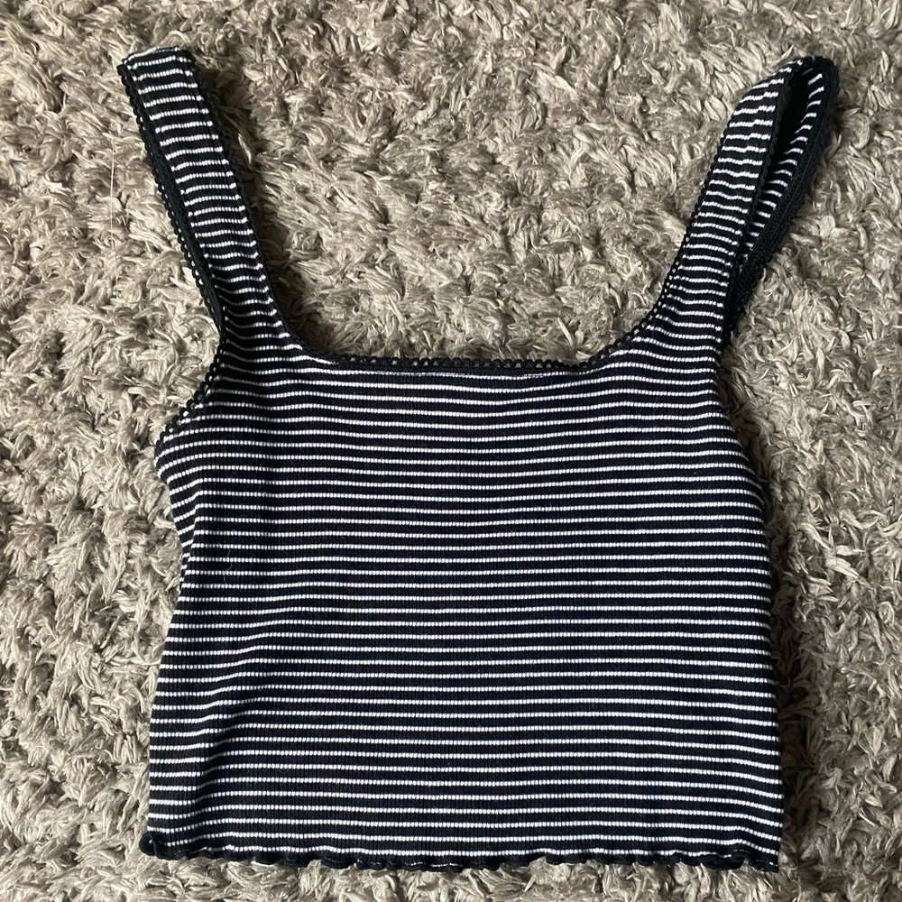 Super cropped stripe shirt